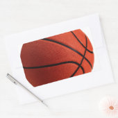 Trendy stijl basketbal rechthoekige sticker (Envelop)