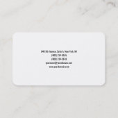 Trendy Stijlvol Eenvoudig Plain White-minimalist Visitekaartje (Achterkant)