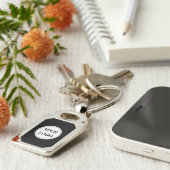 Trendy stijlvol & elegant merk sleutelhanger (Zijkant)