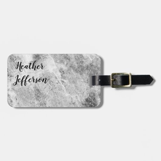 Trendy stijlvol, grijs, minimalistisch design met  bagagelabel (Voorkant horizontaal)