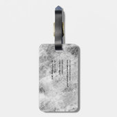 Trendy stijlvol, grijs, minimalistisch design met  bagagelabel (Achterkant verticaal)