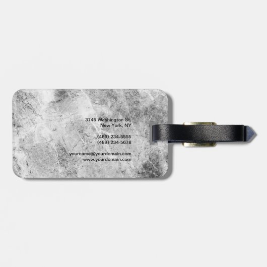 Trendy stijlvol, grijs, minimalistisch design met  bagagelabel (Achterkant horizontaal)