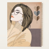 Trendy stijlvol meisje chique liefde hart geperson planner (Achterkant)