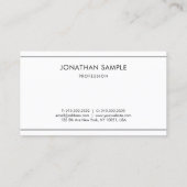 Trendy Stijlvol - minimalistisch Modern Profession Visitekaartje (Achterkant)