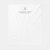 Trendy Stijlvol Modern Eenvoudig Bedrijf Logo Fleece Deken (Voorkant)