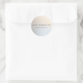 Trendy Stijlvol Modern Minimalistisch Lichtgevend  Ronde Sticker (Tas)