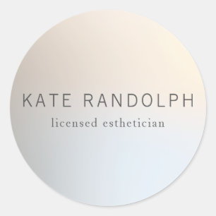 Trendy stijlvol modern minimalistisch lichtgevend  ronde sticker