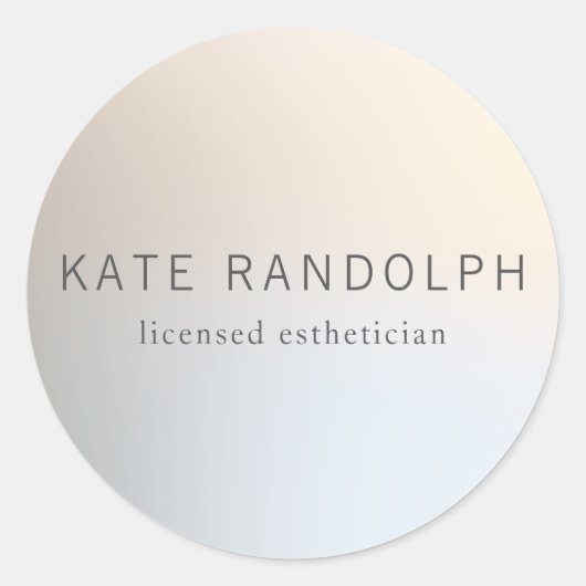 Trendy Stijlvol Modern Minimalistisch Lichtgevend  Ronde Sticker (Voorkant)