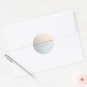 Trendy Stijlvol Modern Minimalistisch Lichtgevend  Ronde Sticker (Envelop)