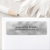 Trendy Stijlvol Modern Plain Elegant Uniek Grijs Etiket (Insitu)