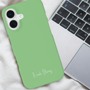Trendy stijlvol monogram modern minimalistisch gro iPhone 16 hoesje