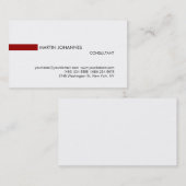 Trendy stijlvol rood zwart wit Visitekaartje (Voorkant / Achterkant)