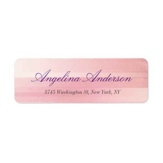 Trendy Stijlvol roze handschrift Modern Feminine Etiket (Voorkant)