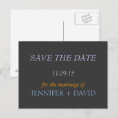 Trendy Stijlvol Save the Date Wedding Briefkaart (Voorkant / Achterkant)