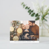 Trendy stijlvol script Prettig kerstfeest Briefkaart (Staand voorkant)