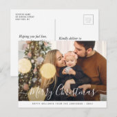 Trendy stijlvol script Prettig kerstfeest Briefkaart (Voorkant / Achterkant)