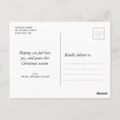 Trendy stijlvol script Prettig kerstfeest Briefkaart (Achterkant)
