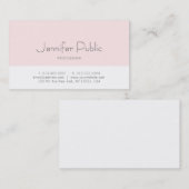 Trendy stijlvol, stijlvol design, zwart roze desig visitekaartje (Voorkant / Achterkant)