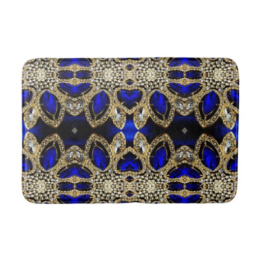 trendy stijlvol turkooise Gold deep blue Badmat (Voorkant)