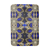 trendy stijlvol turkooise Gold deep blue Badmat (Voorkant Verticaal)