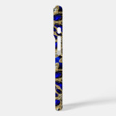 trendy stijlvol turkooise Gold deep blue Case-Mate iPhone Case (Achterkant / Links)