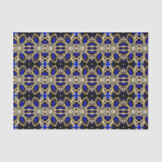 trendy stijlvol turkooise Gold deep blue Tissuepapier (Voorkant)