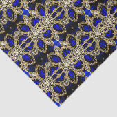 trendy stijlvol turkooise Gold deep blue Tissuepapier (Detail)