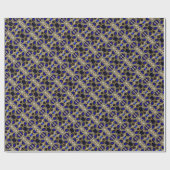 Trendy Stijlvol Turquoise Goud Zilver Saffier Blau Cadeaupapier (Vlak)