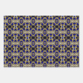 Trendy Stijlvol Turquoise Goud Zilver Saffier Blau Inpakpapier Vel (Voorkant 3)