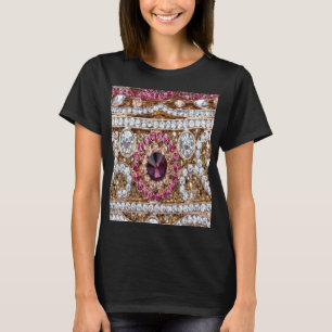 trendy, stijlvol zilver goud met ruw bohemen t-shirt