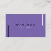Trendy stijlvolle Amethist Modern minimaal Visitekaartje (Voorkant)
