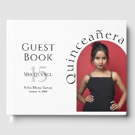 Trendy stijlvolle boog foto Quinceanera Gastenboek