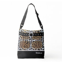 Trendy Stijlvolle Bruin Wit Zwart Leopard Custom