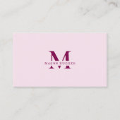 Trendy Stijlvolle Chic Monogram Visitekaartje (Voorkant)