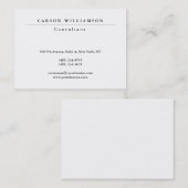 Trendy Stijlvolle Classic White Professional Visitekaartje (Voorkant / Achterkant)