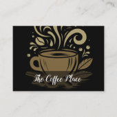 Trendy stijlvolle coffeeshop Theme Nieuw Visitekaa Visitekaartje (Voorkant)