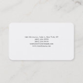 Trendy Stijlvolle Eenvoudige Plain Wit Minimalisti Visitekaartje (Achterkant)