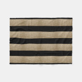 trendy stijlvolle geometrische zwarte en gouden st fleece deken (Voorkant (Horizontaal))