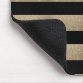 trendy stijlvolle geometrische zwarte en gouden st muismat (Hoek)