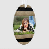 trendy stijlvolle geometrische zwarte en gouden st ornament (voorkant)