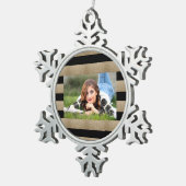 trendy stijlvolle geometrische zwarte en gouden st tin sneeuwvlok ornament (Rechts)