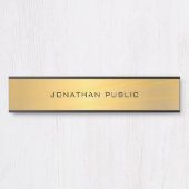 Trendy Stijlvolle Glam Gold Modern Eenvoudige Sjab Deurbordje (Voorkant)