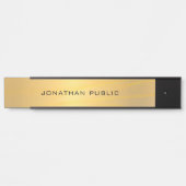 Trendy Stijlvolle Glam Gold Modern Eenvoudige Sjab Deurbordje (Voorkant)