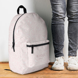 Trendy Stijlvolle Glimlach Meisjesachtig Roze  Bedrukte Rugzak