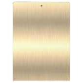 Trendy Stijlvolle Gouden Geborsteld Metallic Monog Klembord (Achterkant)