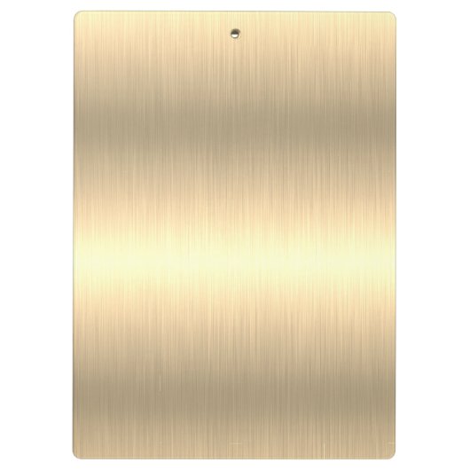 Trendy Stijlvolle Gouden Geborsteld Metallic Monog Klembord (Achterkant)
