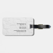 Trendy stijlvolle grijze minimalistische effen bak bagagelabel (Achterkant horizontaal)