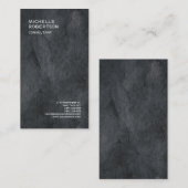 Trendy stijlvolle grijze textuur minimalistisch mo visitekaartje (Voorkant / Achterkant)