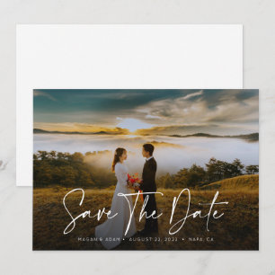 Trendy stijlvolle kalligrafie met foto Save the da Date
