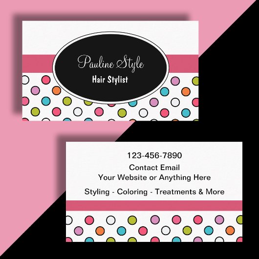 Trendy stijlvolle kapper moderne visitekaartjes